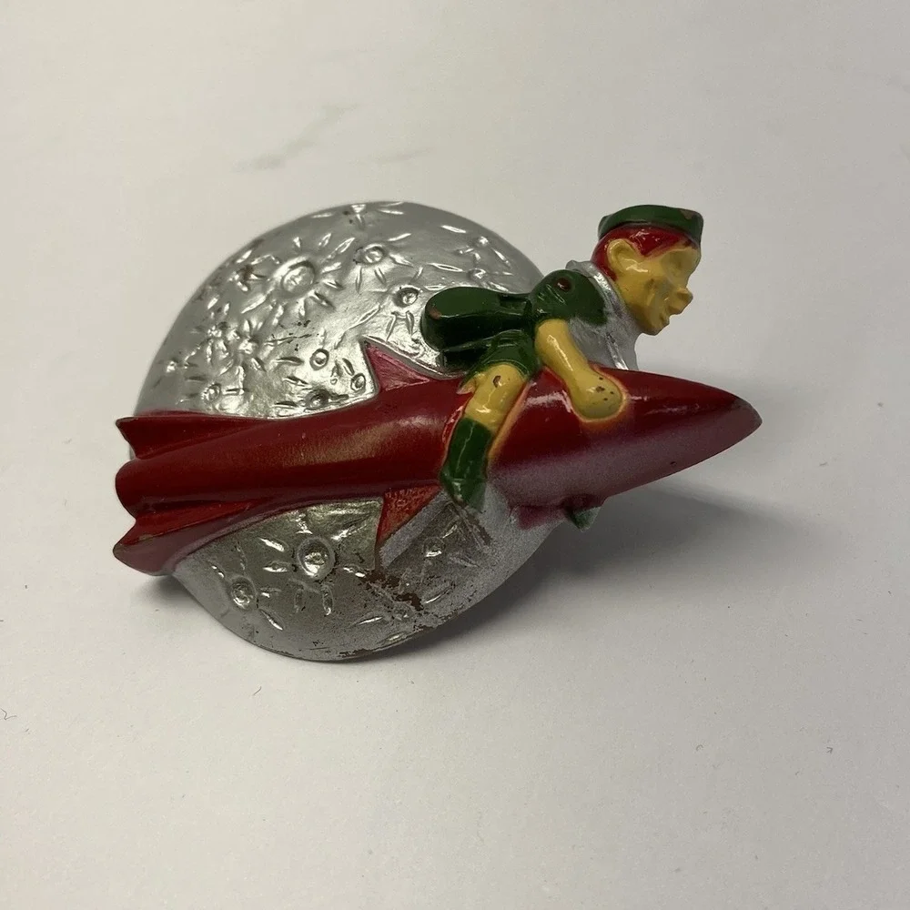 Boy Scout Shooting Past Moon Plastic Neckerchief Tie Slide